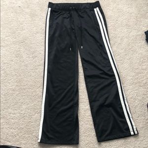 Juicy Couture black + white striped athletic pant